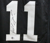 Sebastian Janikowski Autographed/Signed Pro Style Black XL Jersey BAS 33980