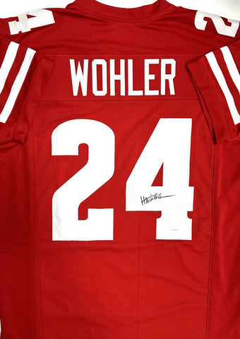 Badgers HUNTER WOHLER Signed Custom Replica Wisconsin Red Jersey AUTO - JSA