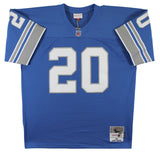 Lions Barry Sanders "HOF 04" Signed Blue Mitchell & Ness TB Jersey BAS Witnessed