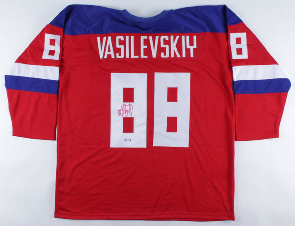Andrei Vasilevskiy Signed Team Russia Jersey Tampa Bay Lightning Goalie PSA COA