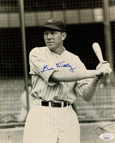 BILL DICKEY Signed 8x10 Photo #1 - New York Yankees Hall of Fame Catcher - JSA