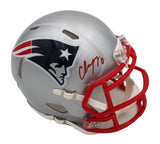Christian Gonzalez Signed New England Patriots Speed NFL Mini Helmet