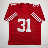 Autographed/Signed Isaac Guerendo San Francisco Red Jersey Beckett BAS COA