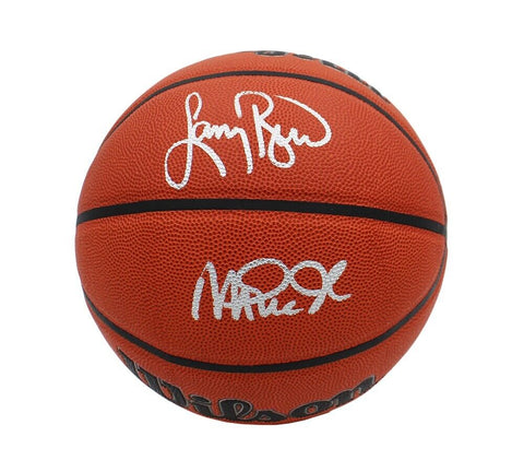 Magic Johnson and Larry Bird Signed Wilson Indoor/Outdoor NBA Basketball
