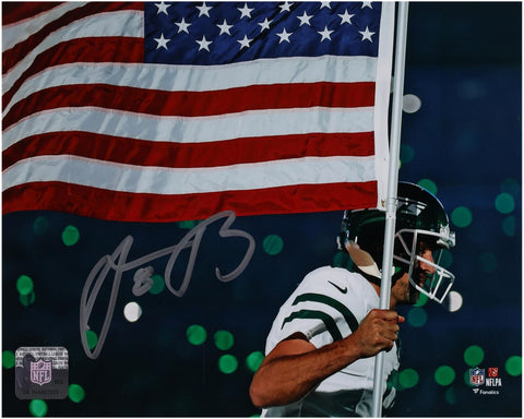 Aaron Rodgers New York Jets Signed 8x10 Running w/