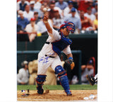 Ivan Rodriquez Signed Texas Rangers Unframed 16x20 MLB Photo with "Pudge" Insc