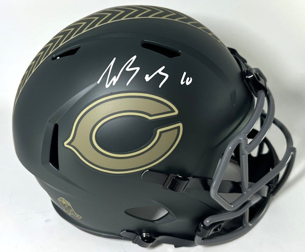 Bears LUTHER BURDEN Signed Full Size 2025 SALUTE Speed Replica Helmet AUTO - JSA