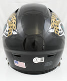 Travis Hunter Autographed Jaguars Mid-Size SpeedFlex Helmet - Beckett W Hologram