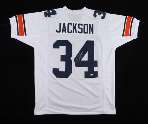 Bo Jackson Signed Auburn Tigers Home Jersey (Beckett) 1985 Heisman Trophy Winner