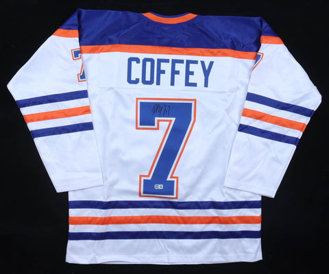 Paul Coffey Signed Edmonton Oilers Jersey (Beckett) 4xStanley Cup Champion