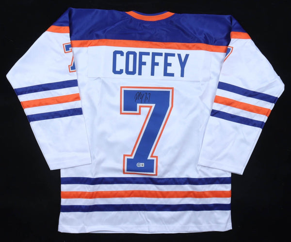 Paul Coffey Signed Edmonton Oilers Jersey (Beckett) 4xStanley Cup Champion