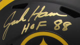 Jack Ham HOF Autographed Black Mini Eclipse Football Helmet Steelers JSA