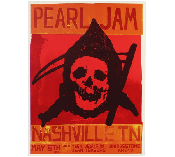 Pearl Jam Nashville Tennessee May 6, 2025 16x20 Show Poster