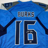 Autographed/Signed Treylon Burks Tennessee Light Blue Jersey Beckett BAS COA
