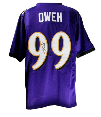 Odafe Oweh Signed/Autographed Ravens Purple Custom Football Jersey JSA 163864