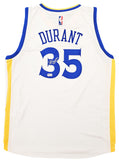 WARRIORS KEVIN DURANT AUTOGRAPHED WHITE ADIDAS JERSEY L BECKETT 212186