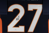 STEVE ATWATER (Broncos blue TOWER) Signed Autographed Framed Jersey JSA