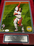 Jason Varitek & Jonathan Papelbon Signed Autographed Photo Framed to 14x17 MLB