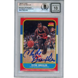 Clyde Drexler Autographed 1986 Fleer #26 Slabbed Trading Card Beckett 50669