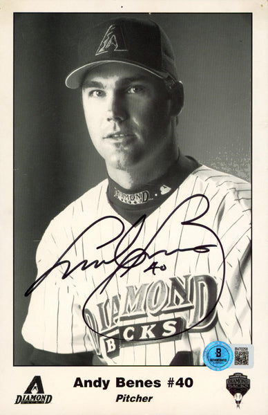 D-Backs Andy Benes Authentic Signed Vertical Photo 5.5x8.5 BAS #BV70258
