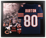 Trey Burton Signed Chicago Bears 35x43 Custom Framed Jersey (Beckett Hologram)