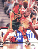 Detlef Schrempf Autographed 8x10 Photo Seattle Supersonics MCS Holo #87427