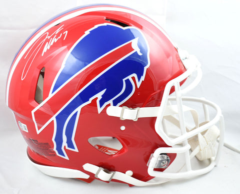 Josh Allen Signed Buffalo Bills F/S Speed Authentic Helmet - Beckett W Hologram