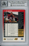 Joe Montana Signed 1997 Upper Deck Legends #178 Trading Card BAS 10 Slab 37571