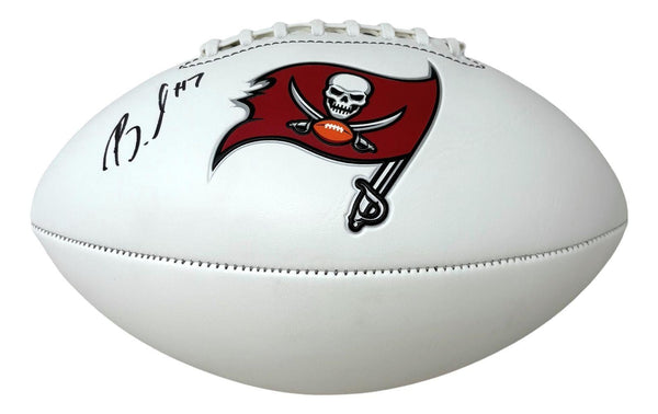 Bucky Irving Signed Tampa Bay Buccaneers Logo Football (Beckett) Bucs/ R.B. 1