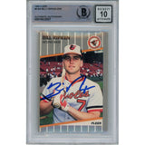 Billy Ripken Autographed 1989 Fleer 616 Trading Card 10 Grade Beckett 49391