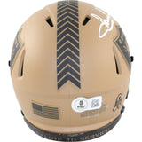 Howie Long Signed Las Vegas Raiders 22 Salute Mini Helmet Beckett 43966