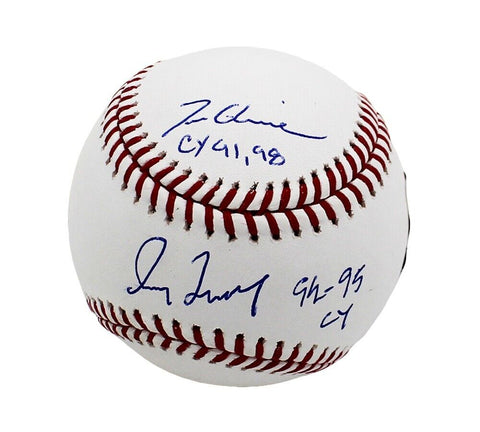 Tom Glavine and Greg Maddux Signed Atlanta Rawlings OML White Baseball - Insc