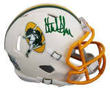 Packers Sterling Sharpe Authentic Signed Retro Speed Mini Helmet BAS Witnessed