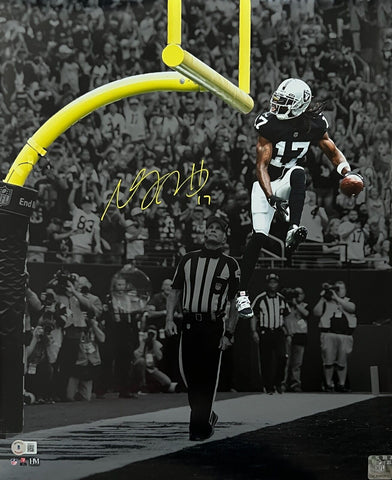 Davante Adams Las Vegas Raiders Signed TD Celebration Spotlight 16x20 Photo BAS