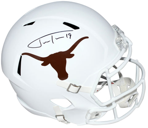 JUSTIN TUCKER AUTOGRAPHED TEXAS LONGHORNS FULL SIZE SPEED HELMET BECKETT