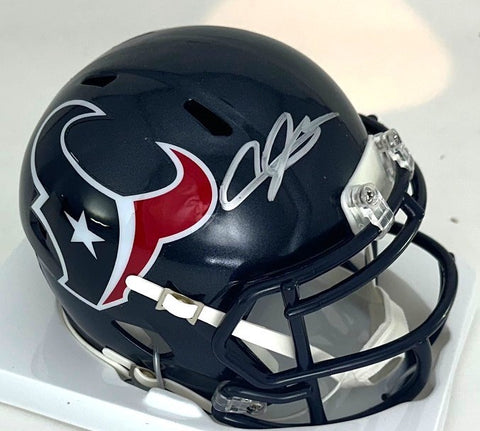Texans Hall of Famer ANDRE JOHNSON Signed Riddell Speed Mini Helmet AUTO - BAS
