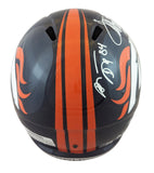 Broncos (5) Elway, Sharpe, Davis +2 Signed F/S Speed Rep Helmet W/ Case BAS Wit