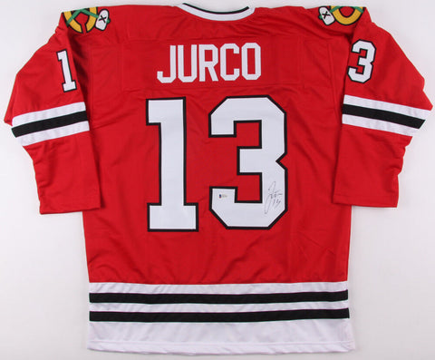 Tomas Jurco Signed Blackhawks Jersey (Beckett COA) Chicago Rookie Right Winger