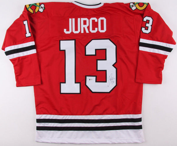 Tomas Jurco Signed Blackhawks Jersey (Beckett COA) Chicago Rookie Right Winger