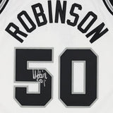 FRMD David Robinson Spurs Signed White Mitchell & Ness 1998-99 Authentic Jersey