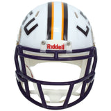 Justin Jefferson Autographed LSU Tigers White Speed Mini Helmet Beckett