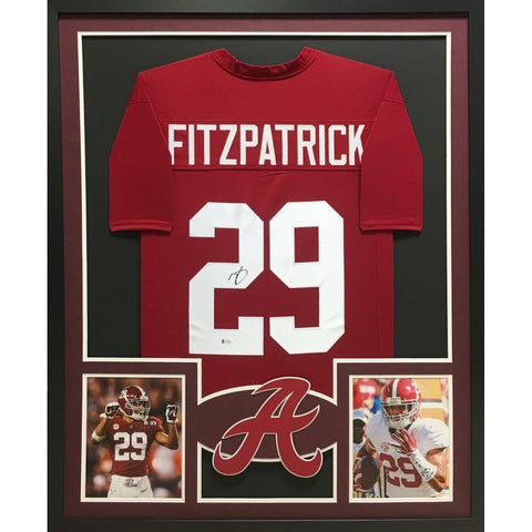 Minkah Fitzpatrick Autographed Framed Alabama Crimson Tide Jersey
