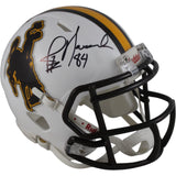 Jay Novacek Autographed/Signed Wyoming Cowboys Mini Helmet Beckett Witness 49694