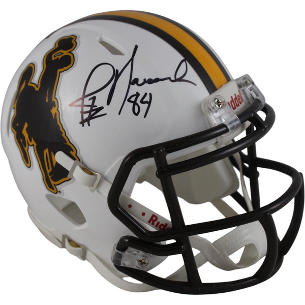 Jay Novacek Autographed/Signed Wyoming Cowboys Mini Helmet Beckett Witness 49694