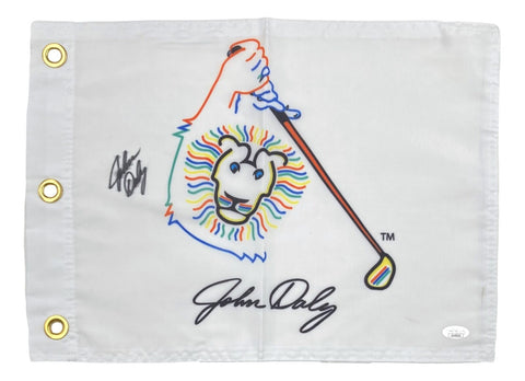 John Daly Left Signed John Daly Logo Golf Flag JSA