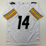 Autographed/Signed George Pickens Pittsburgh White Football Jersey JSA COA