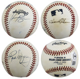 Rick Dempsey, Kevin Brown & Claude Osteen Signed OML Baseball BAS #AE64185