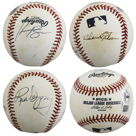 Rick Dempsey, Kevin Brown & Claude Osteen Signed OML Baseball BAS #AE64185