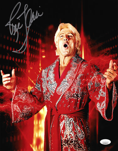 RIC FLAIR AUTOGRAPHED SIGNED 11X14 PHOTO JSA STOCK #203592