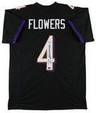 Zay Flowers Authentic Signed Black Pro Style Jersey Autographed BAS